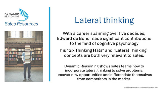 How Edward de Bono's lateral thinking can be applied and beneficial to sales